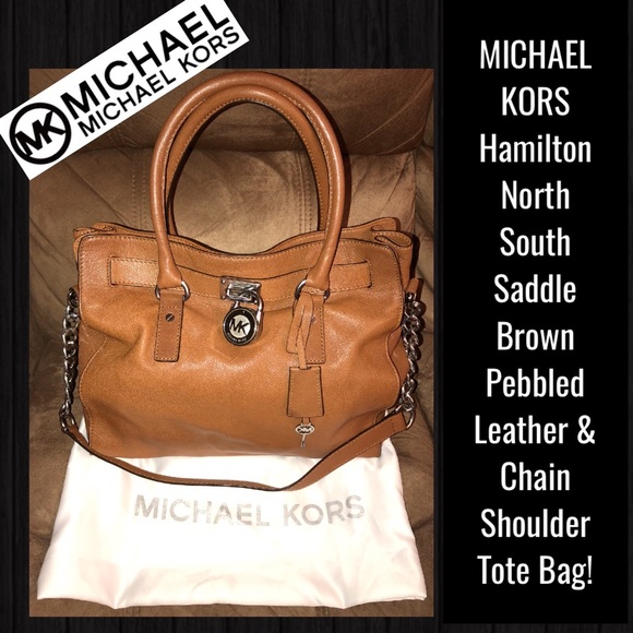 Michael Kors Handbags - MICHAEL KORS Hamilton North South Leather Bag!